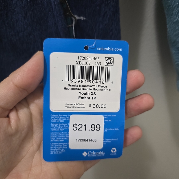 NWT Columbia Two-Tone Blue Fleece Jacket - Picture 3 of 11